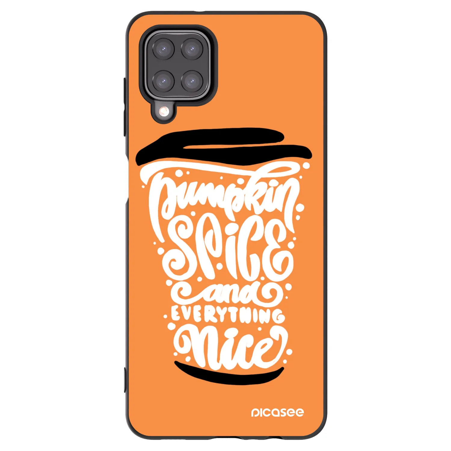 Picasee silikónový čierny obal pre Samsung Galaxy A12 A125F - Pumpkin coffee