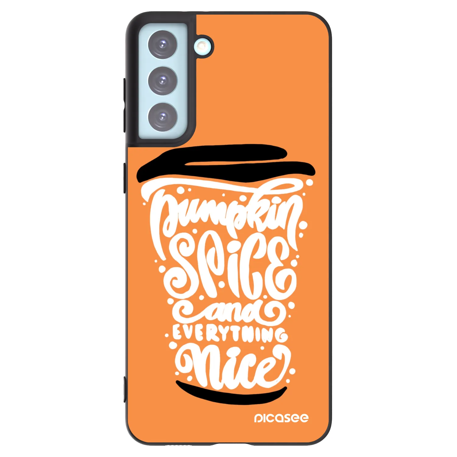 Picasee silikónový čierny obal pre Samsung Galaxy S21+ 5G G996F - Pumpkin coffee