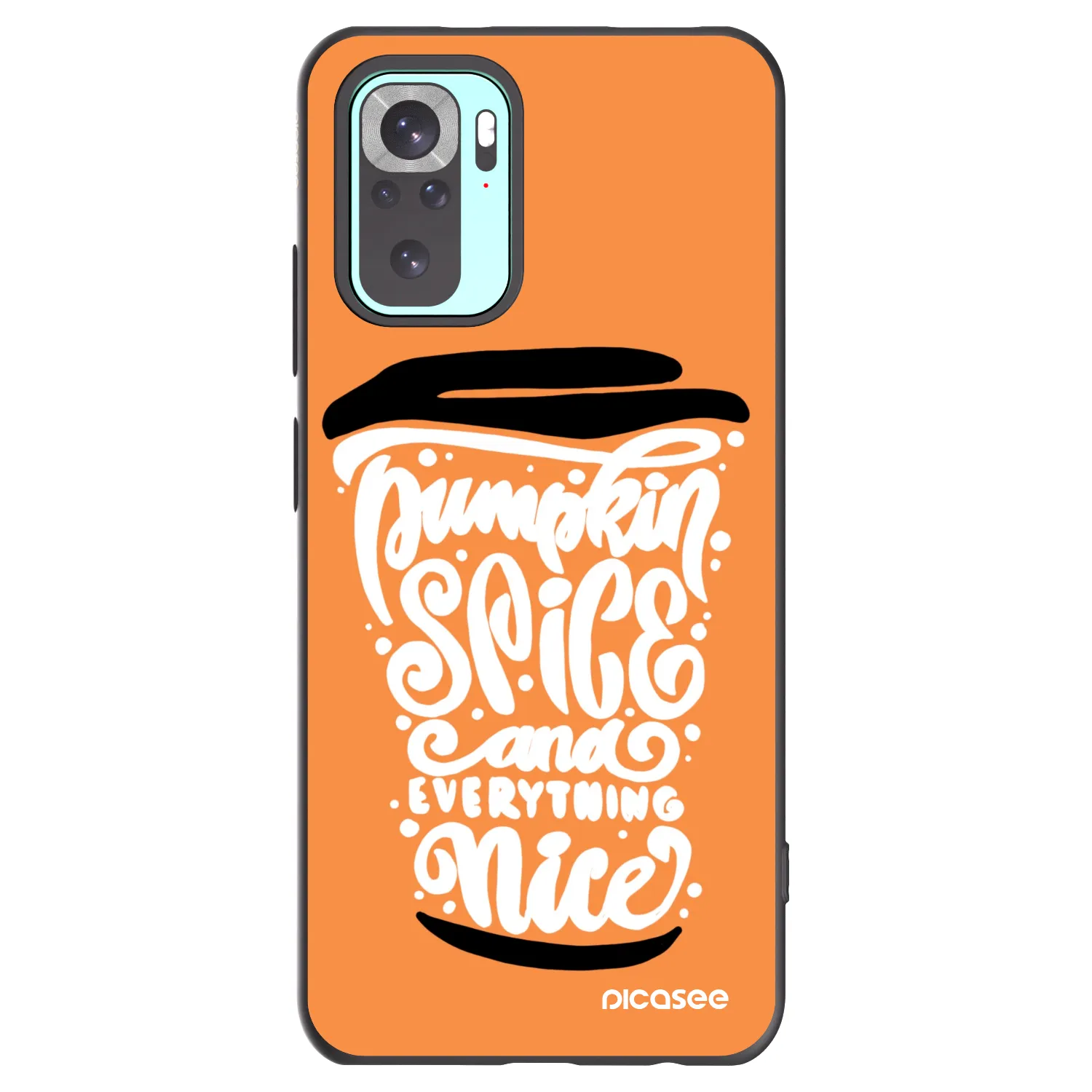 Picasee silikónový čierny obal pre Xiaomi Redmi Note 10 Pro - Pumpkin coffee