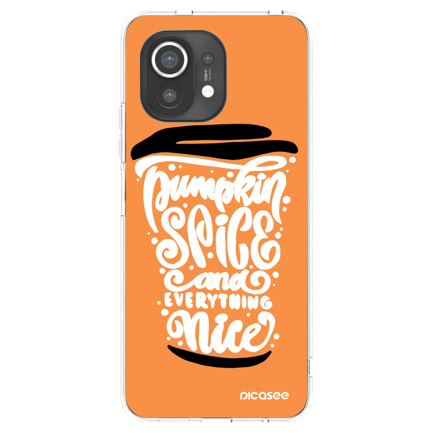 Picasee silikónový prehľadný obal pre Xiaomi Mi 11 - Pumpkin coffee