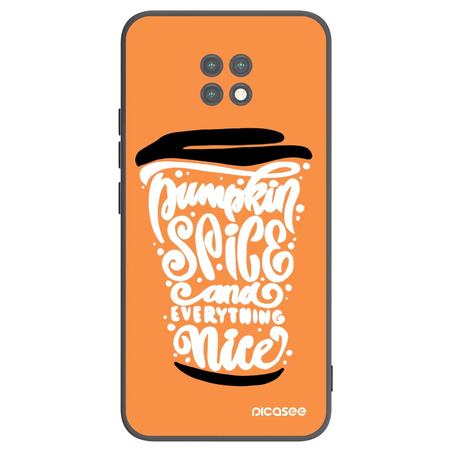 Picasee silikónový čierny obal pre Xiaomi Redmi Note 9T - Pumpkin coffee