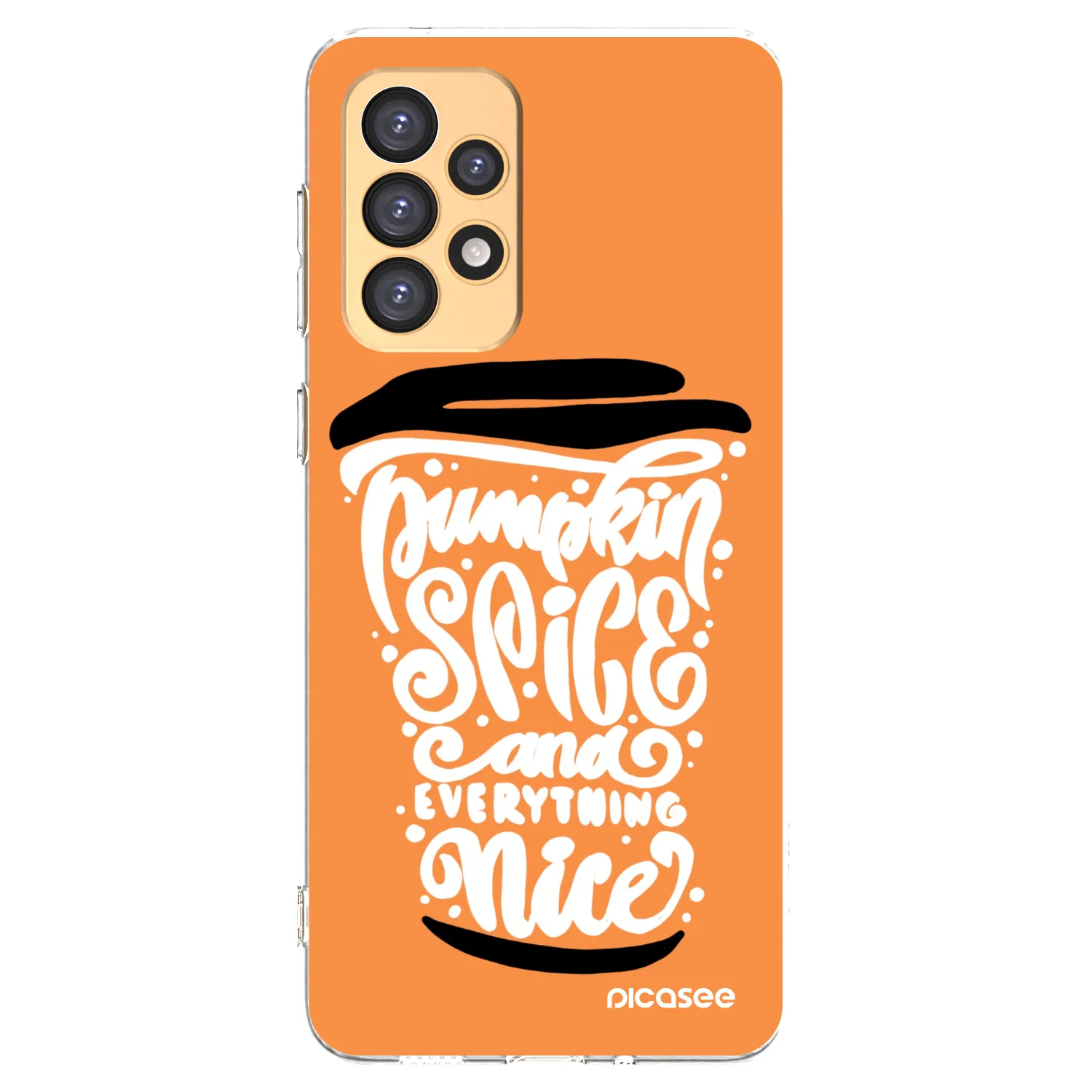 Picasee silikónový prehľadný obal pre Samsung Galaxy A33 5G A336 - Pumpkin coffee