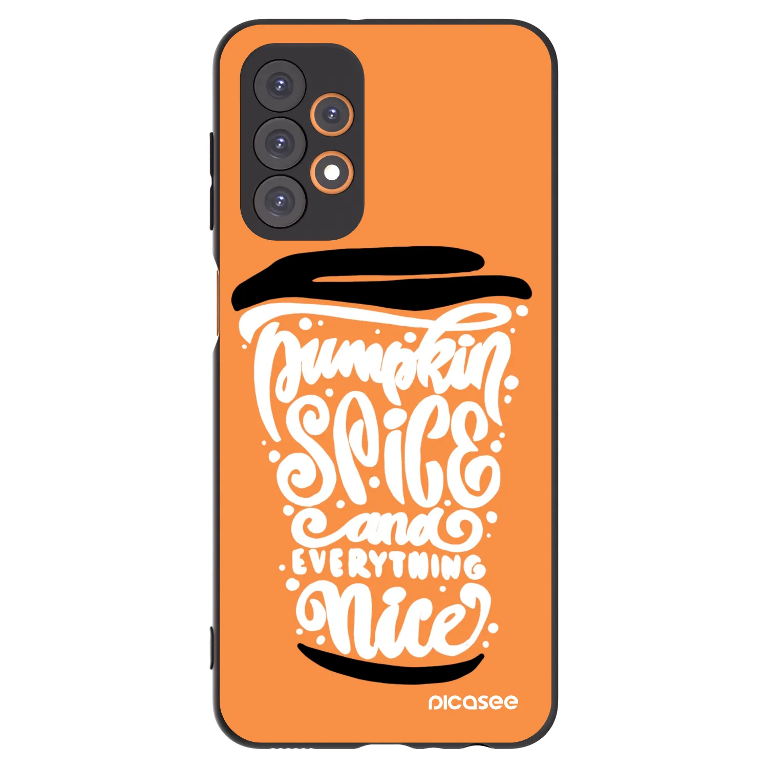 Picasee silikónový čierny obal pre Samsung Galaxy A23 A236B 5G - Pumpkin coffee