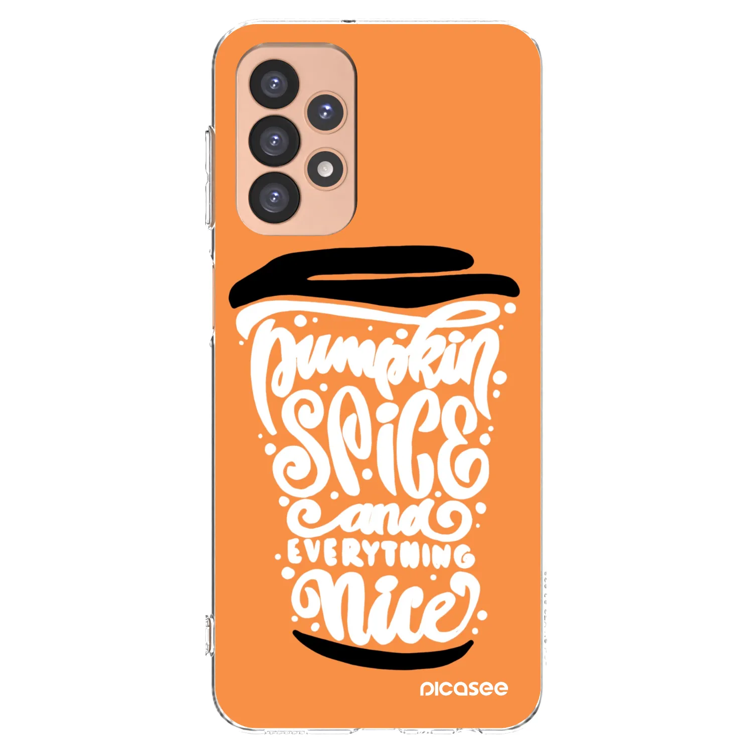 Picasee silikónový prehľadný obal pre Samsung Galaxy A23 A236B 5G - Pumpkin coffee