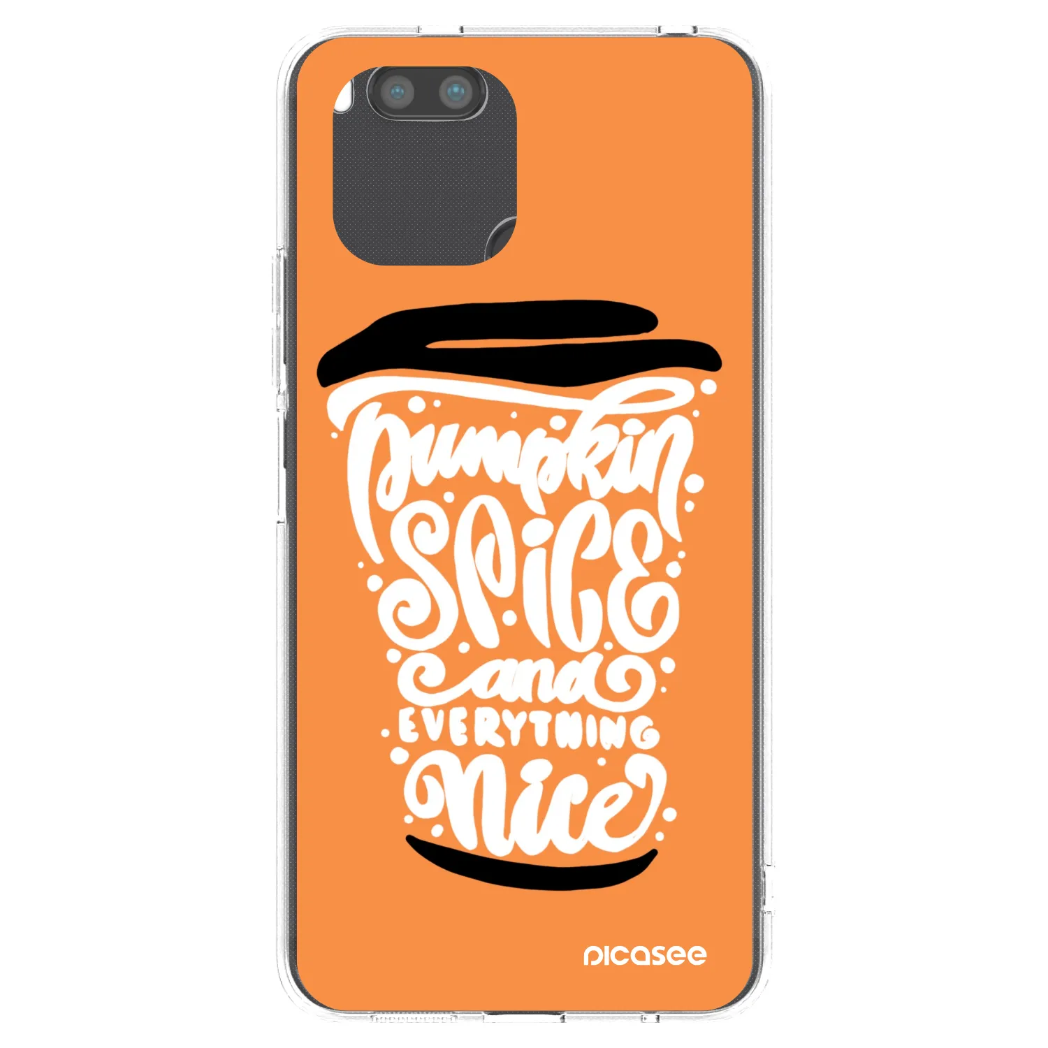 Picasee silikónový prehľadný obal pre Xiaomi Redmi A1 - Pumpkin coffee