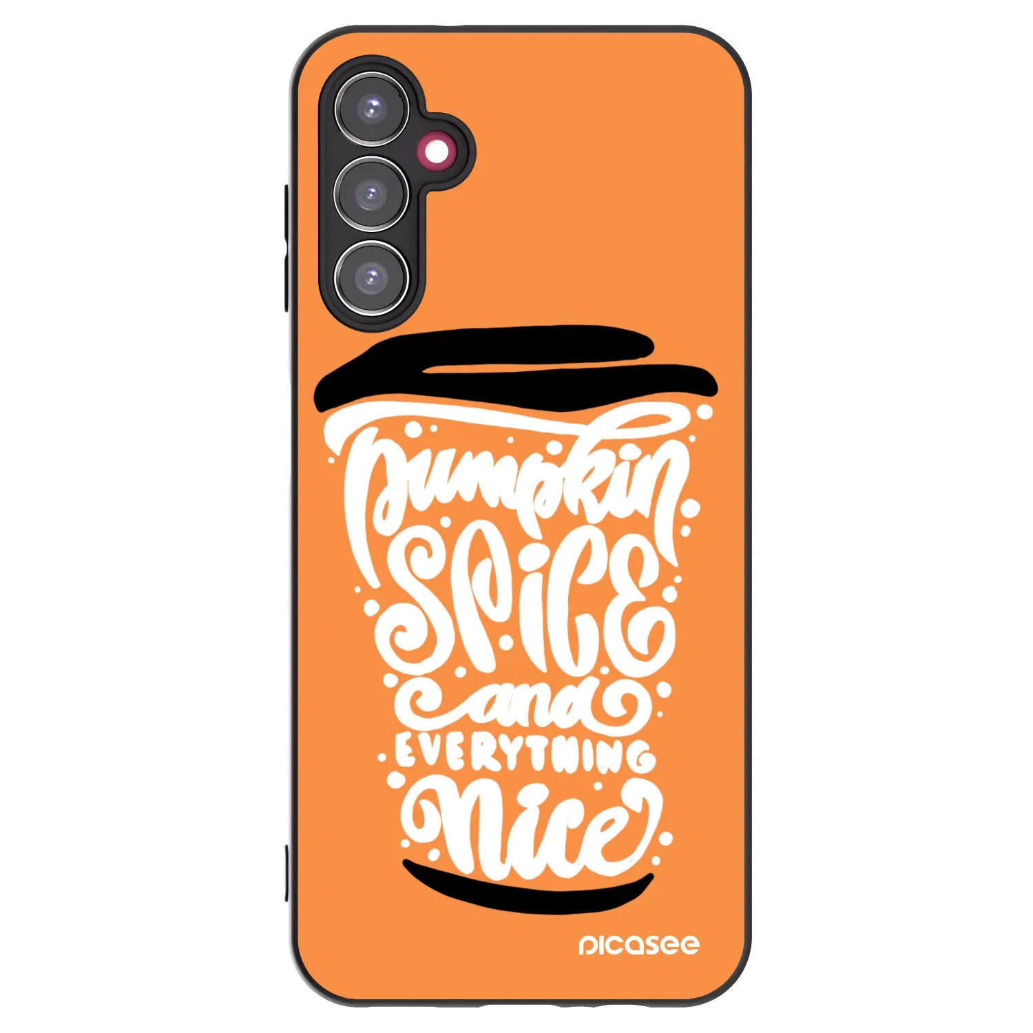 Picasee silikónový čierny obal pre Samsung Galaxy A14 4G A145R - Pumpkin coffee