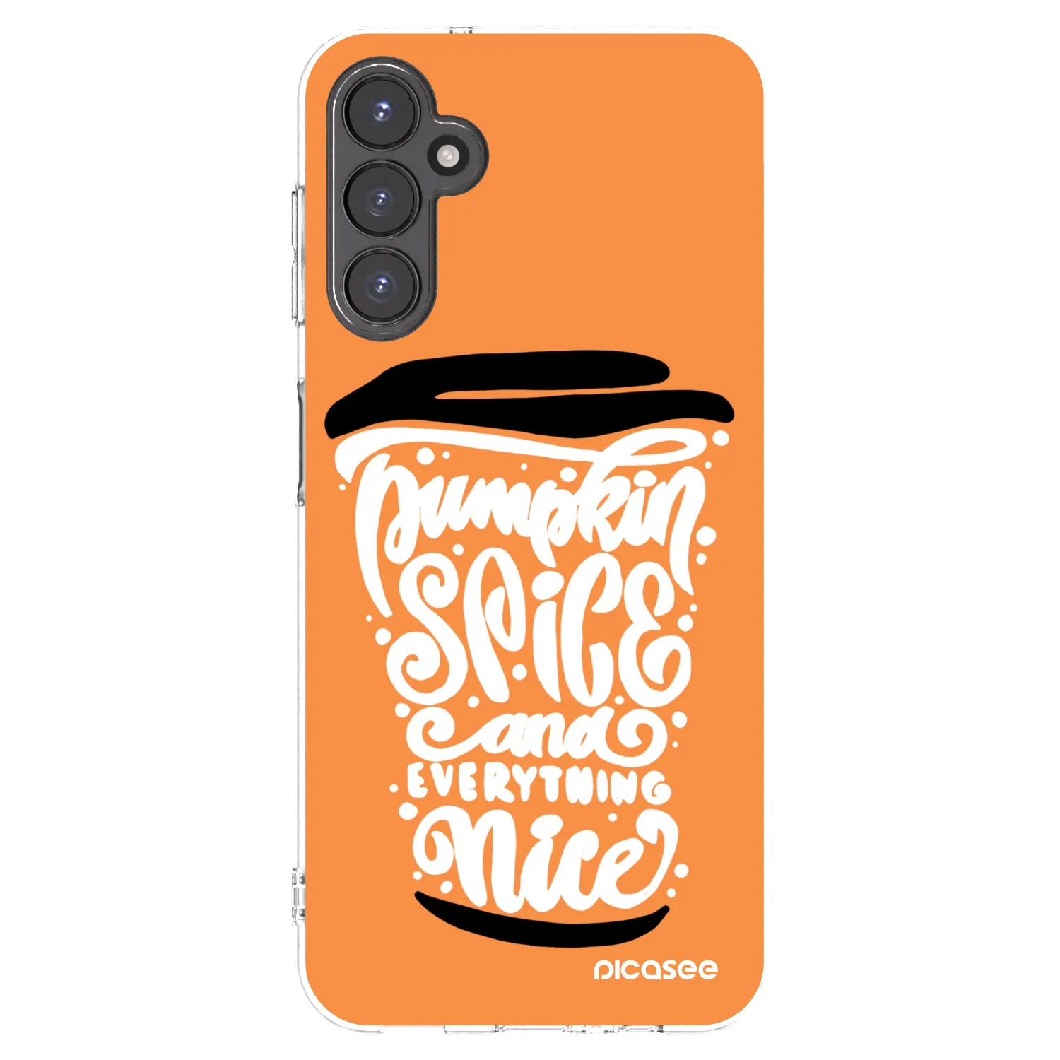 Picasee silikónový prehľadný obal pre Samsung Galaxy A14 4G A145R - Pumpkin coffee