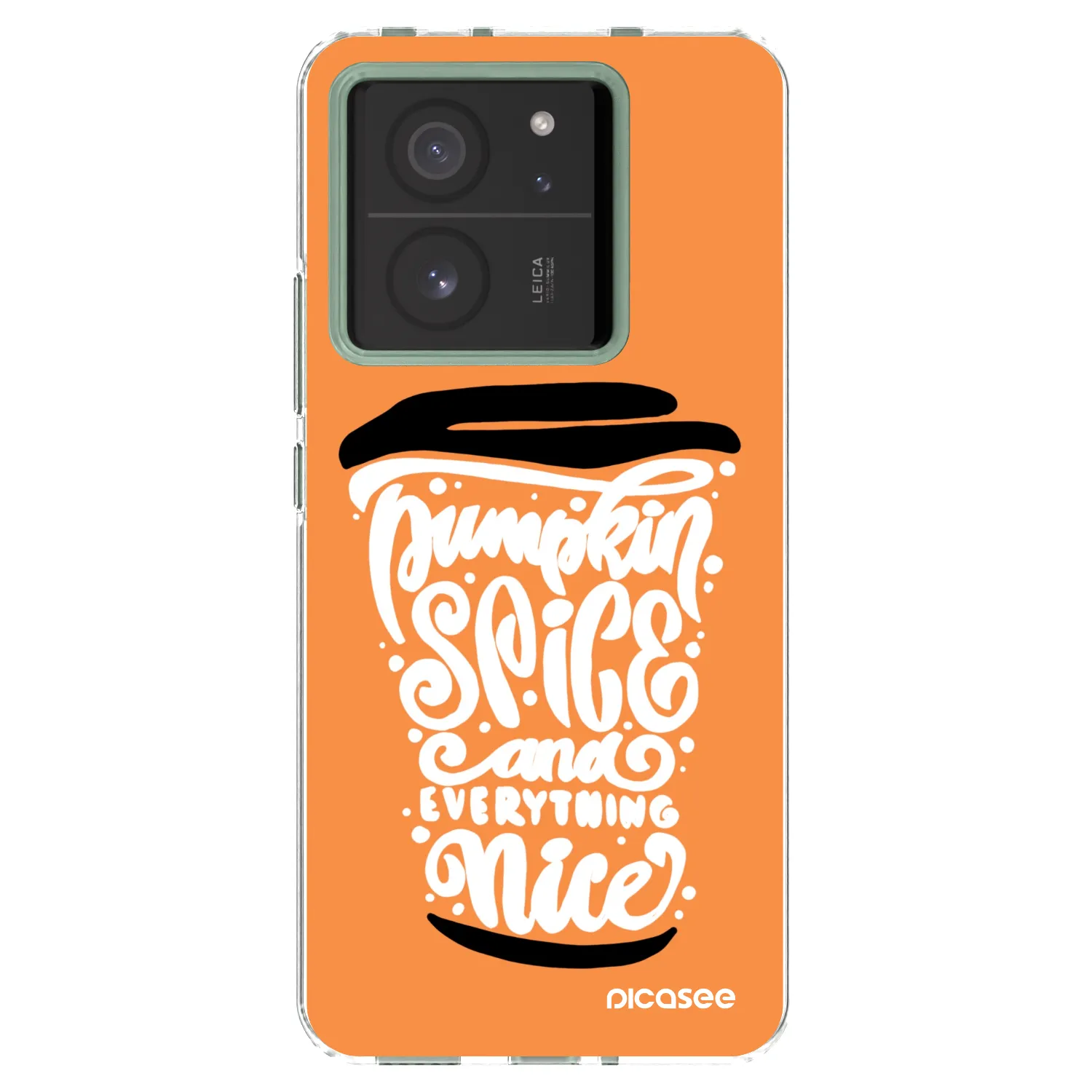 Picasee silikónový prehľadný obal pre Xiaomi 13T Pro - Pumpkin coffee