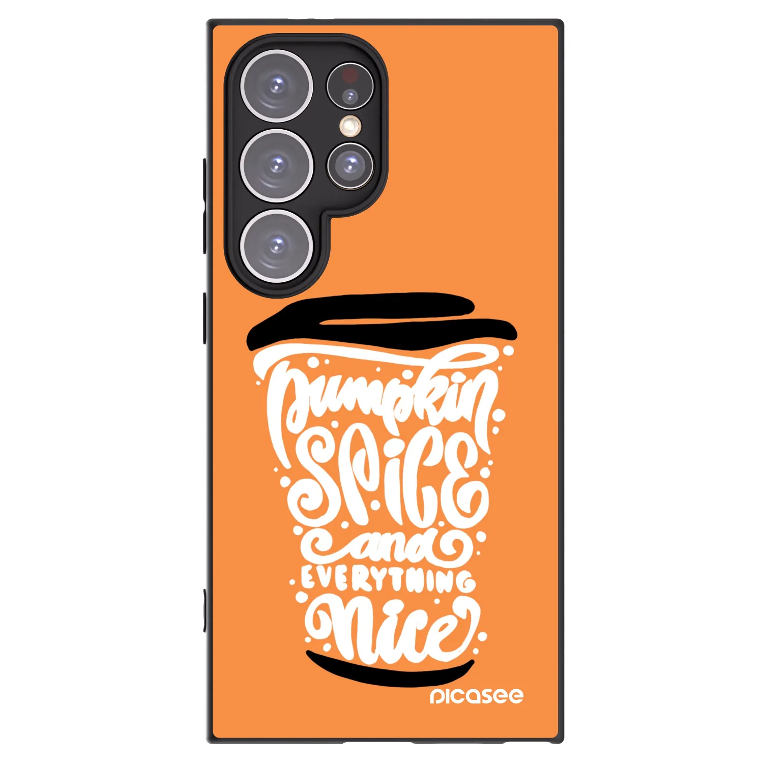 Picasee silikónový čierny obal pre Samsung Galaxy S24 Ultra S928B 5G - Pumpkin coffee