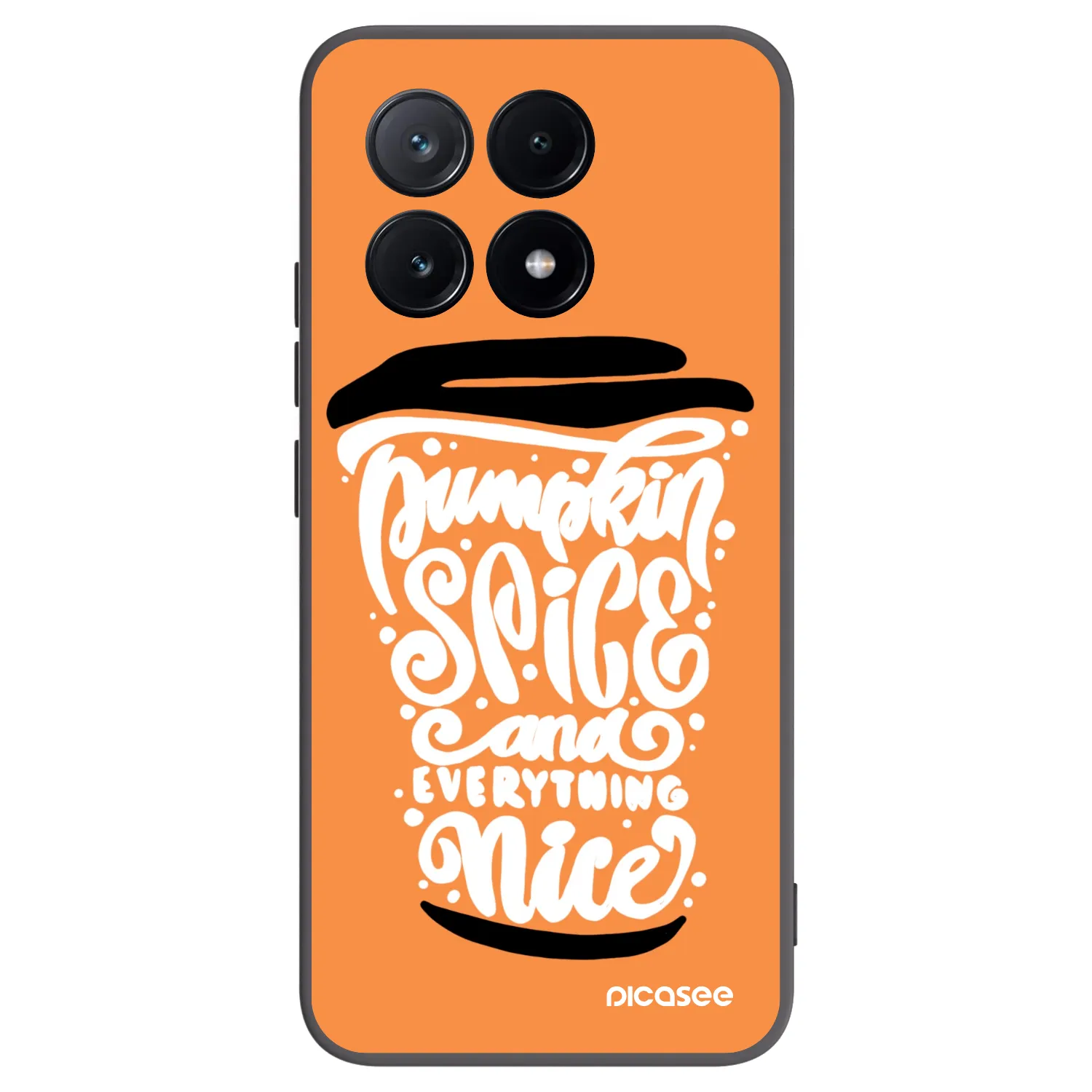 Picasee silikónový čierny obal pre Xiaomi Poco X6 Pro - Pumpkin coffee
