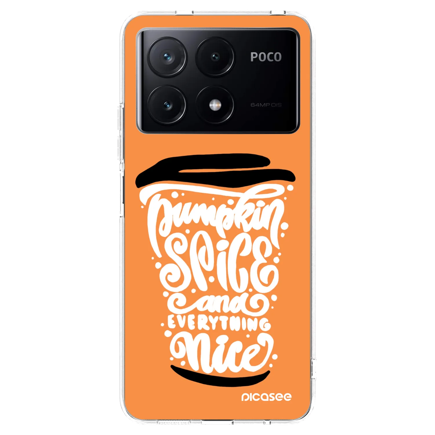 Picasee silikónový prehľadný obal pre Xiaomi Poco X6 Pro - Pumpkin coffee