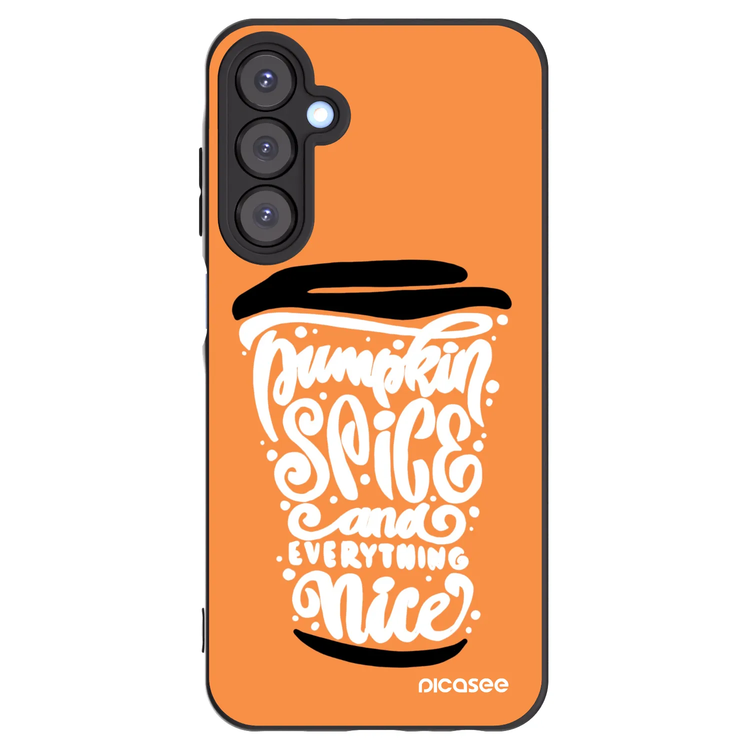 Picasee silikónový čierny obal pre Samsung Galaxy A25 A256B 5G - Pumpkin coffee