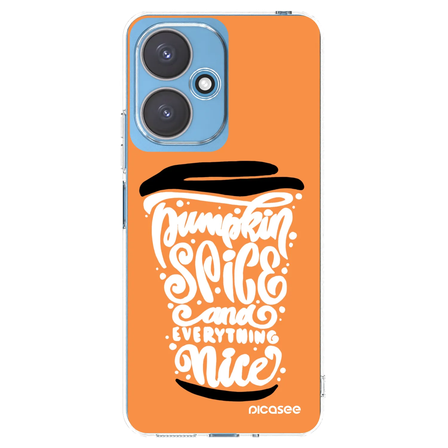Picasee silikónový prehľadný obal pre Xiaomi Redmi 13C 5G - Pumpkin coffee