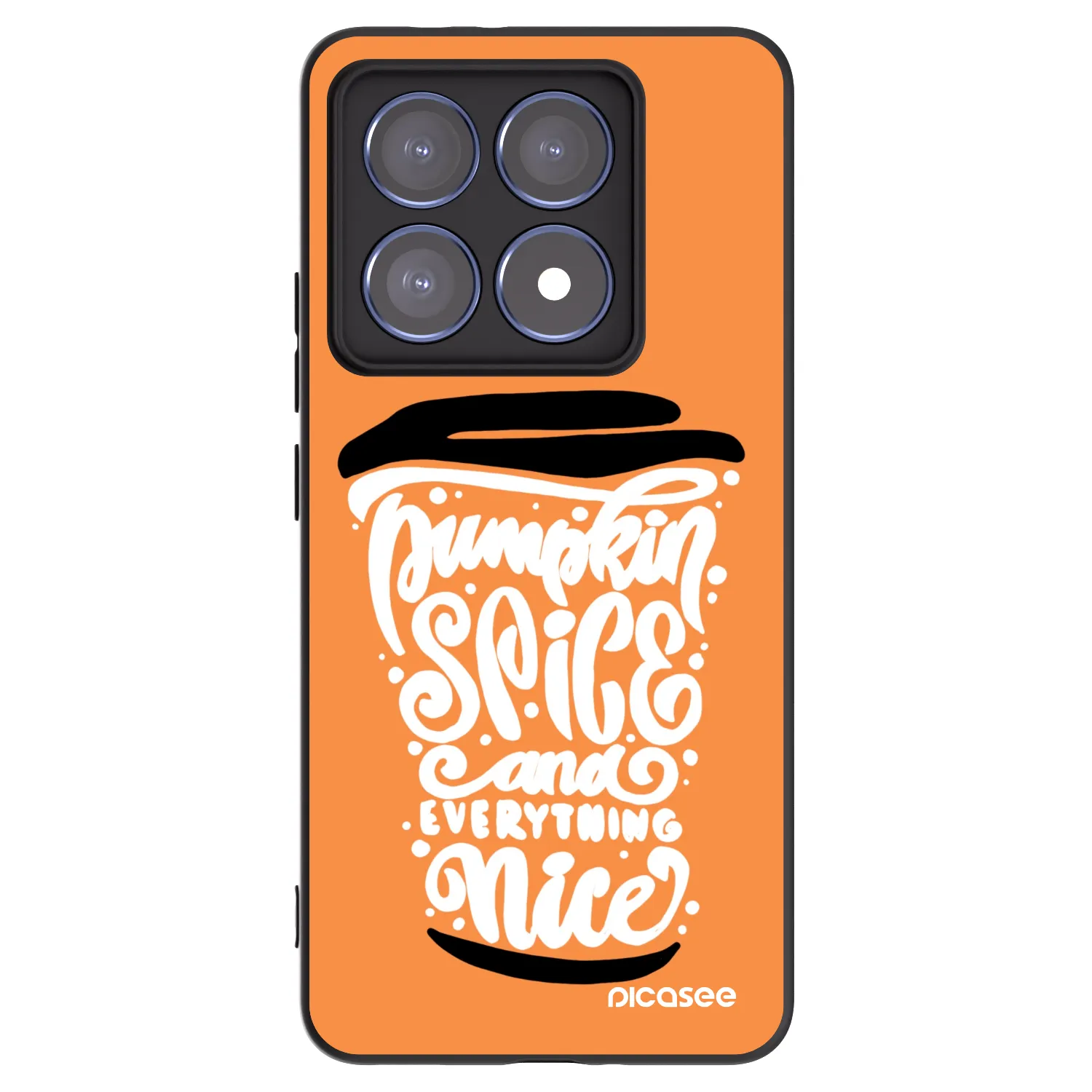 Picasee silikónový čierny obal pre Xiaomi 14T Pro - Pumpkin coffee