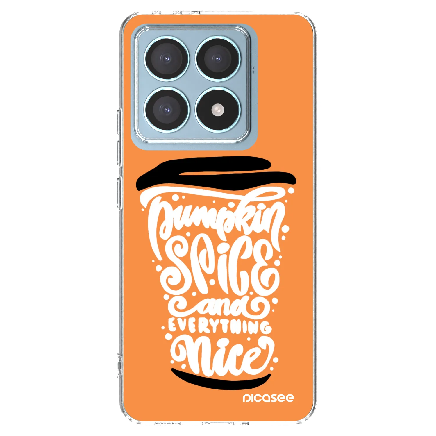 Picasee silikónový prehľadný obal pre Xiaomi 14T Pro - Pumpkin coffee