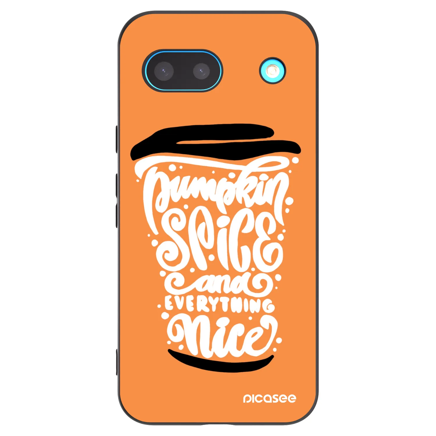 Picasee silikónový čierny obal pre Google Pixel 8a - Pumpkin coffee