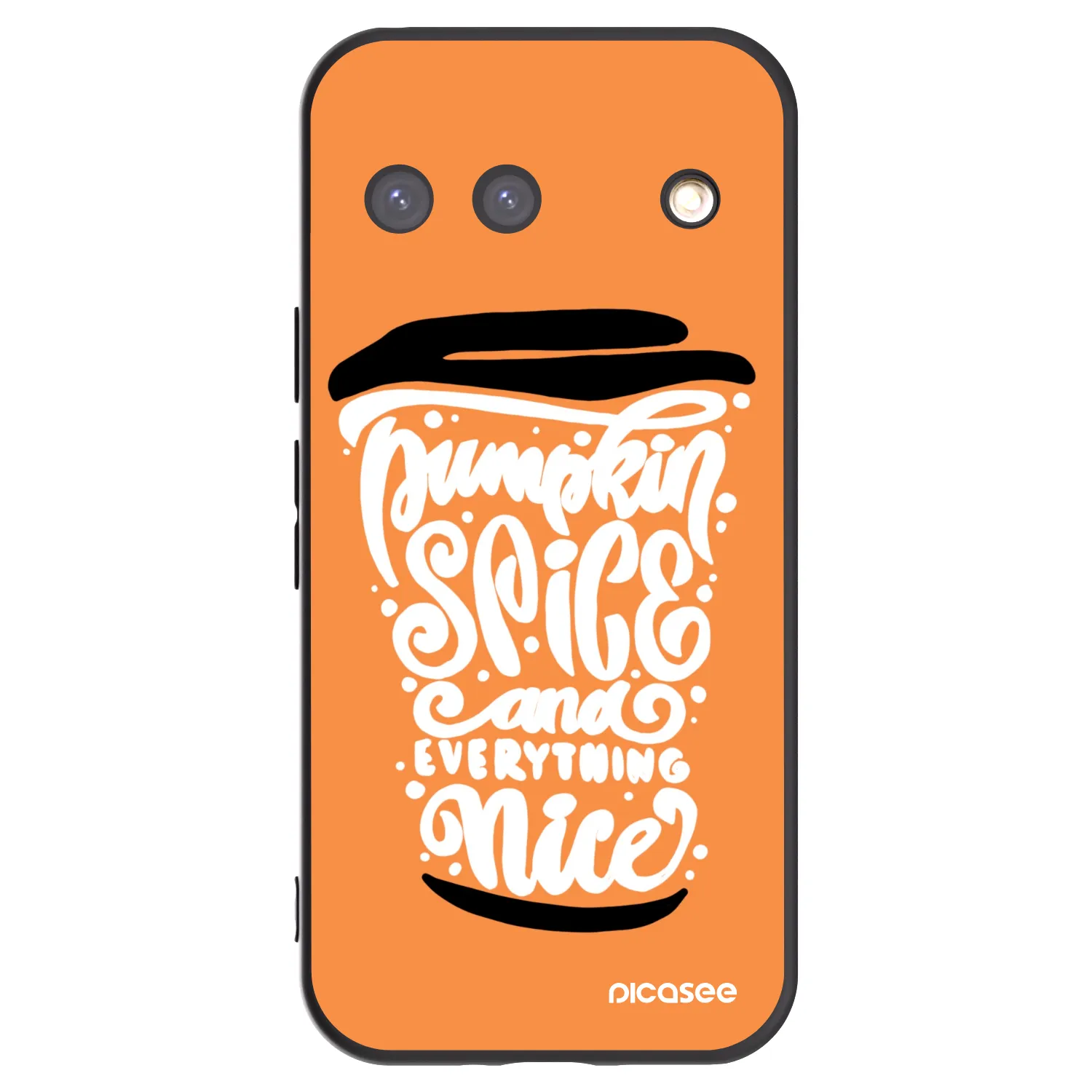 Picasee silikónový čierny obal pre Google Pixel 9 - Pumpkin coffee