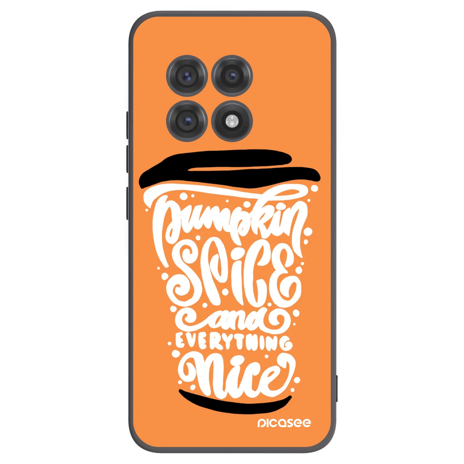 Picasee silikónový čierny obal pre OnePlus 13R 5G - Pumpkin coffee