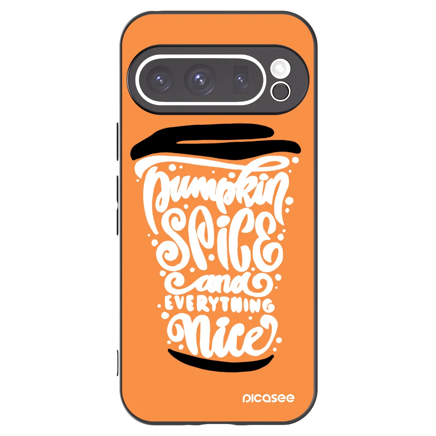 Picasee silikónový čierny obal pre Google Pixel 9 Pro XL - Pumpkin coffee