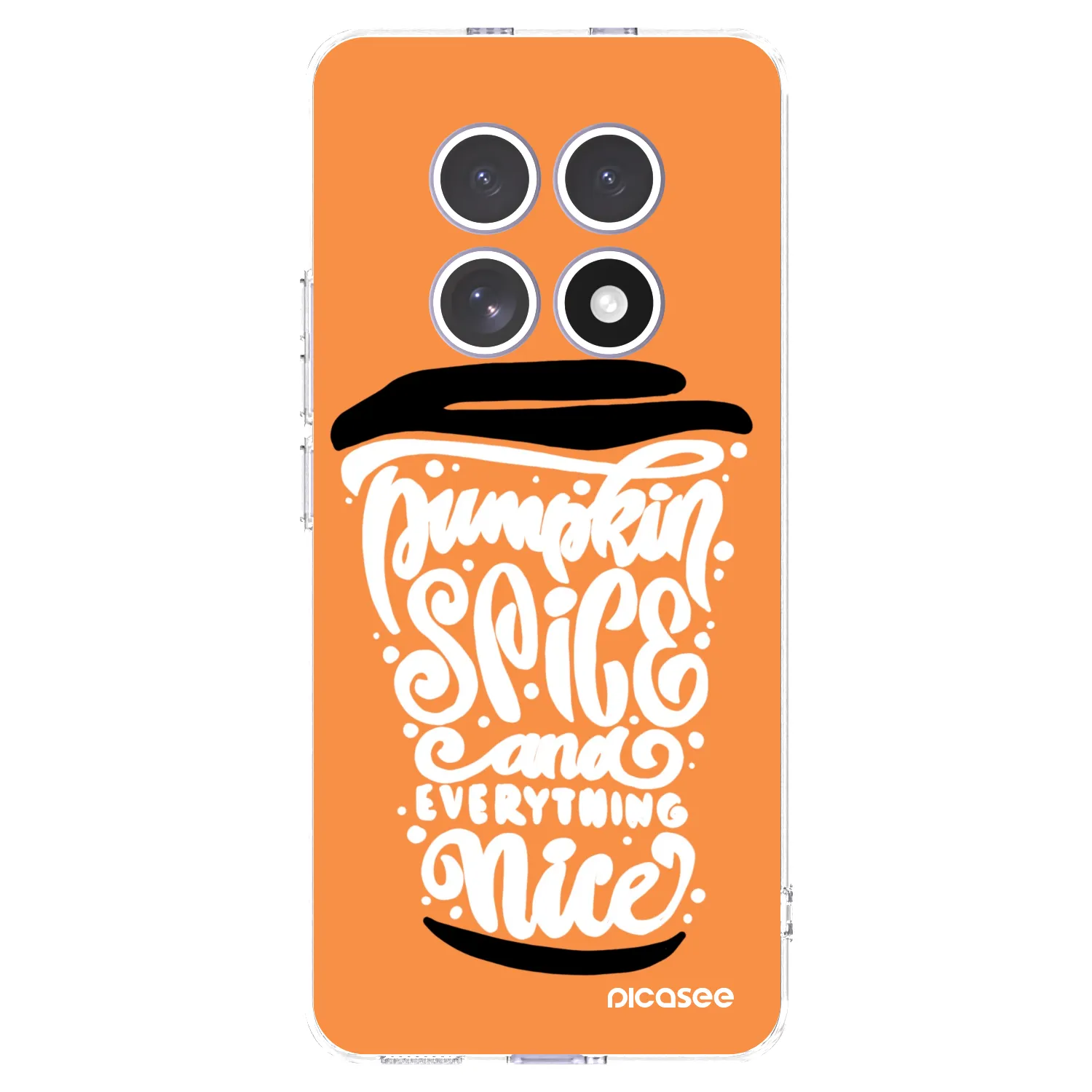 Picasee silikónový prehľadný obal pre Xiaomi Redmi Note 15 4G - Pumpkin coffee