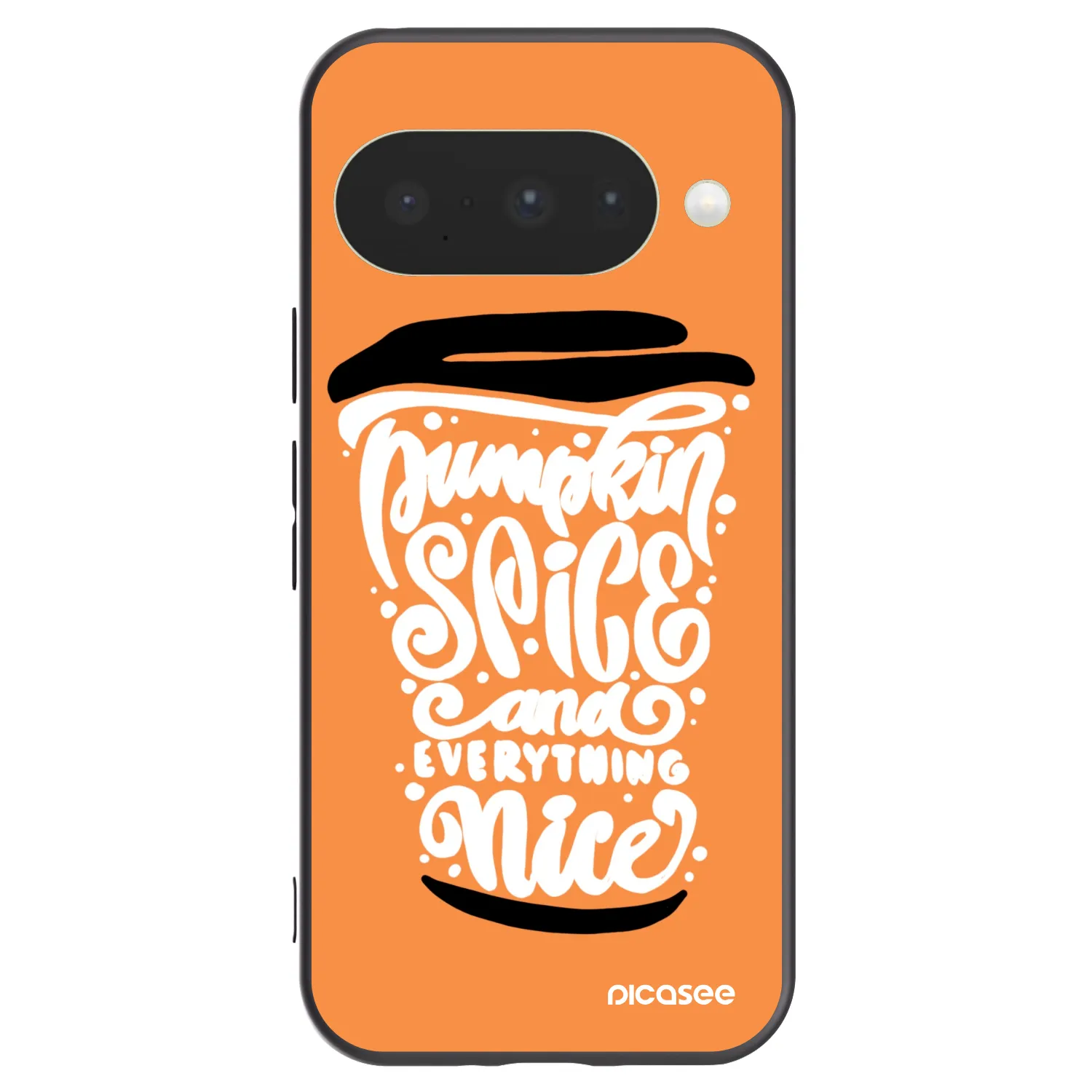 Picasee silikónový čierny obal pre Google Pixel 10 - Pumpkin coffee