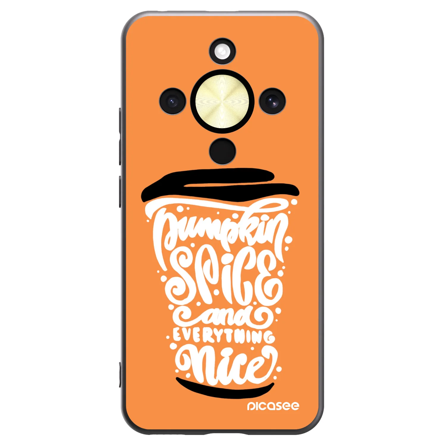 Picasee silikónový čierny obal pre Honor Magic8 Lite 5G - Pumpkin coffee