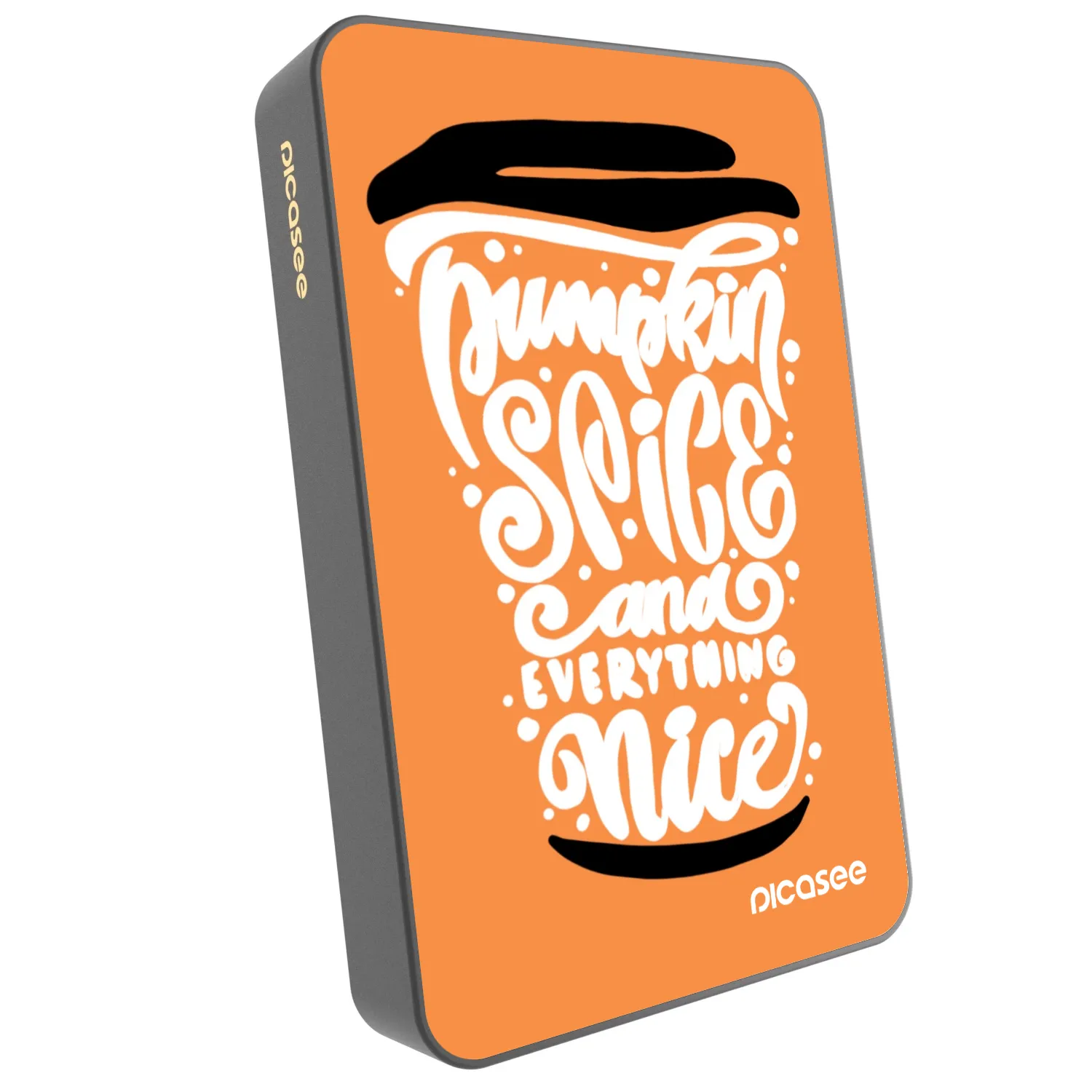 Picasee Powerbanka s MagSafe 10 000 mAh Šedá - Pumpkin coffee