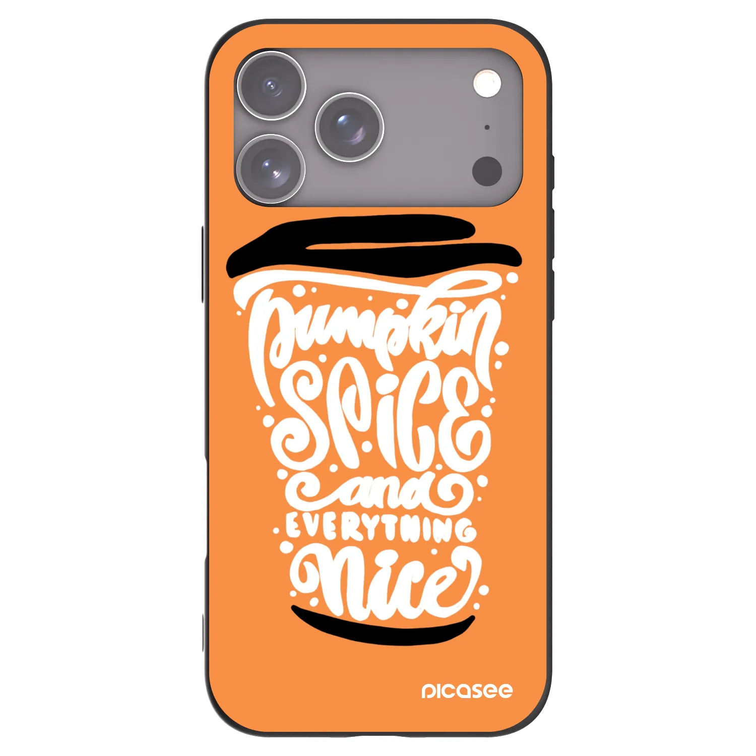 Picasee silikónový čierny obal pre Apple iPhone 18 Pro Max - Pumpkin coffee
