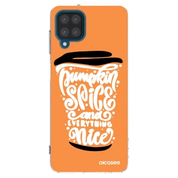 Picasee silikónový prehľadný obal pre Samsung Galaxy A12 A125F - Pumpkin coffee