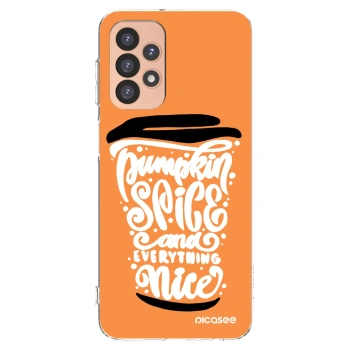 Picasee silikónový prehľadný obal pre Samsung Galaxy A23 A236B 5G - Pumpkin coffee