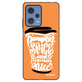 Picasee silikónový čierny obal pre Xiaomi Redmi Note 12 Pro 5G - Pumpkin coffee