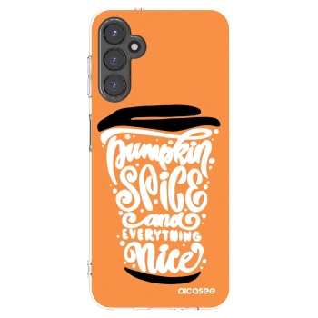 Picasee silikónový prehľadný obal pre Samsung Galaxy A14 4G A145R - Pumpkin coffee