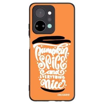 Picasee silikónový čierny obal pre Honor X7a - Pumpkin coffee