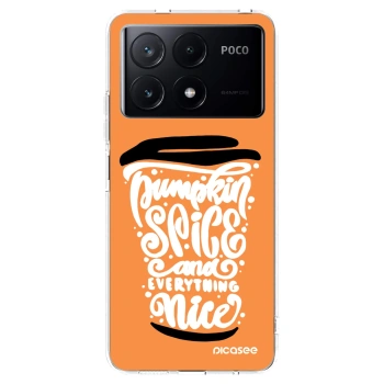 Picasee silikónový prehľadný obal pre Xiaomi Poco X6 Pro - Pumpkin coffee