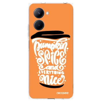 Picasee silikónový prehľadný obal pre Realme C33 (2023) - Pumpkin coffee