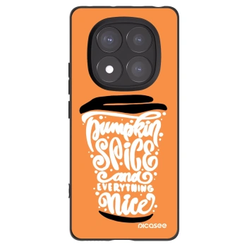 Picasee silikónový čierny obal pre Xiaomi Redmi Note 14 Pro+ 5G - Pumpkin coffee