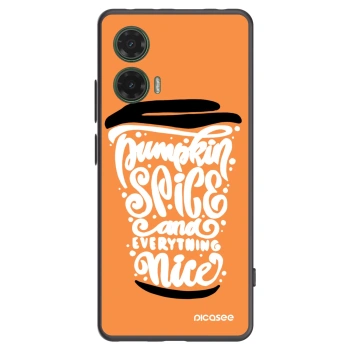 Picasee silikónový čierny obal pre Motorola Moto G35 5G - Pumpkin coffee