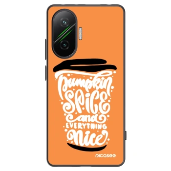 Picasee silikónový čierny obal pre Xiaomi Poco F7 Pro 5G - Pumpkin coffee