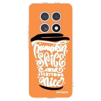 Picasee silikónový prehľadný obal pre Xiaomi Redmi Note 15 4G - Pumpkin coffee