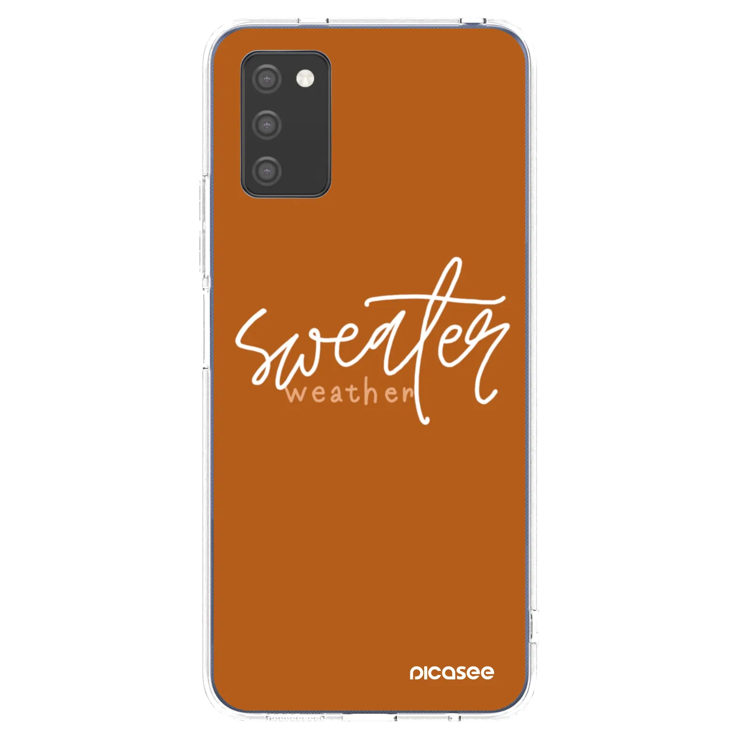 Picasee silikónový prehľadný obal pre Samsung Galaxy A02s A025G - Sweater weather