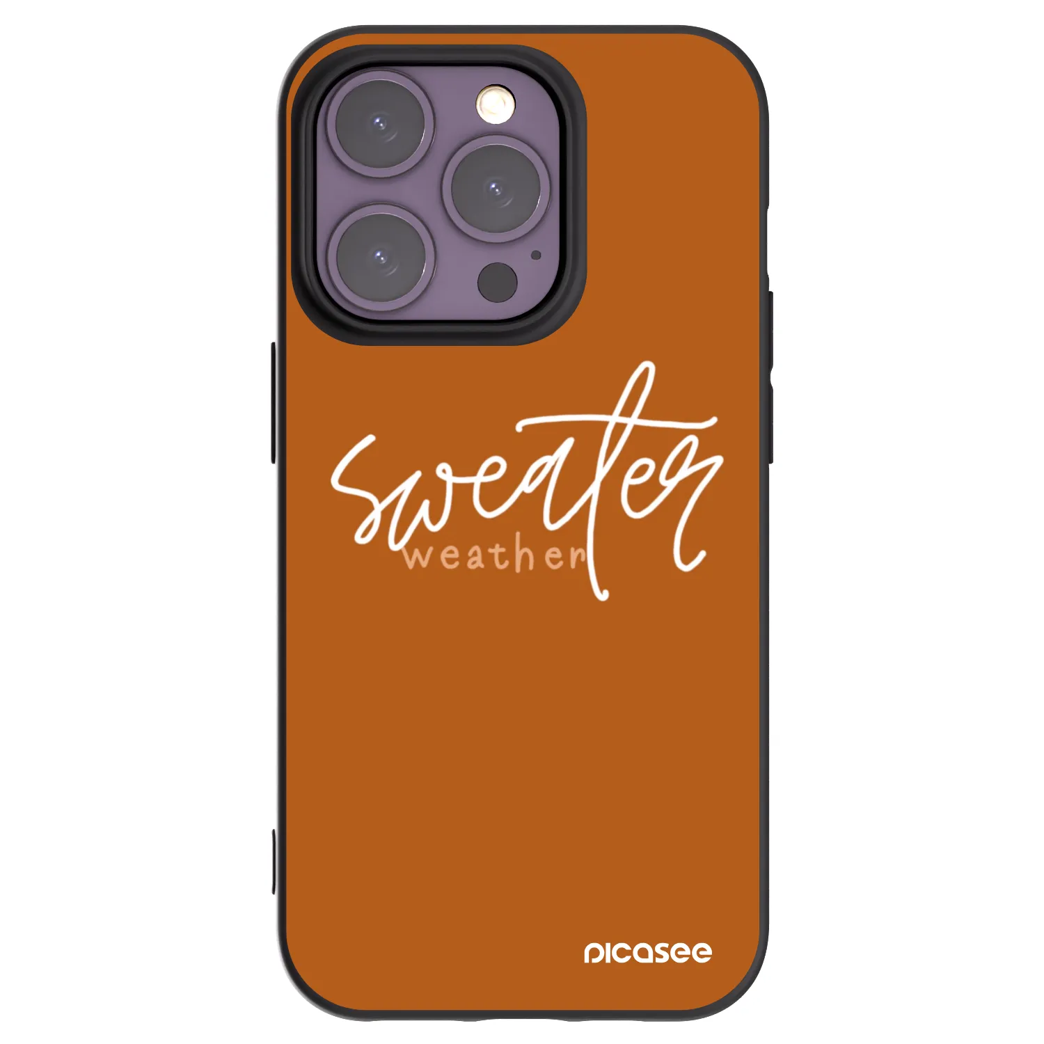 Picasee silikónový čierny obal pre Apple iPhone 14 Pro - Sweater weather