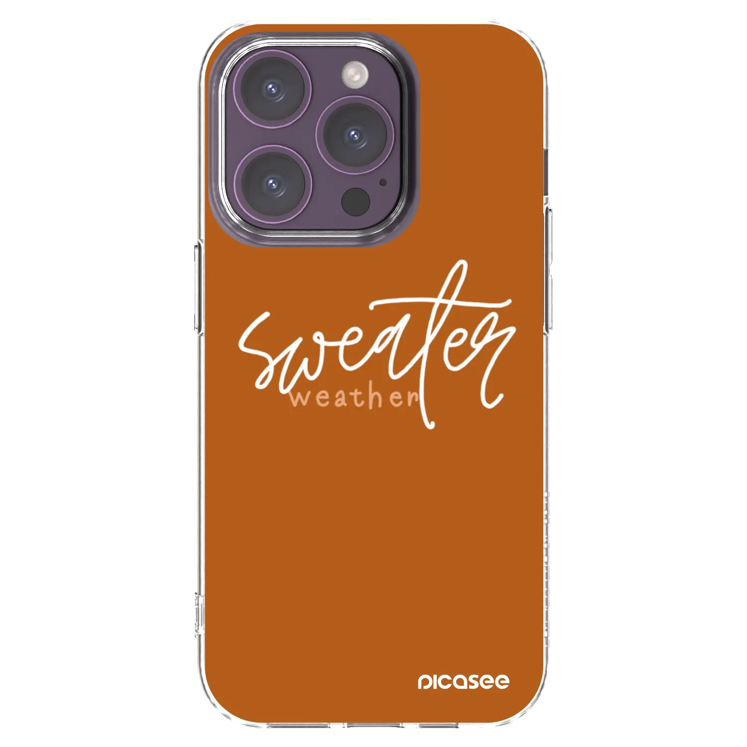 Picasee silikónový prehľadný obal pre Apple iPhone 14 Pro - Sweater weather