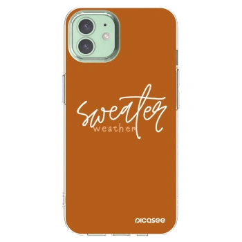 Picasee silikónový prehľadný obal pre Apple iPhone 12 - Sweater weather