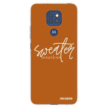 Picasee silikónový prehľadný obal pre Motorola Moto G9 Play - Sweater weather