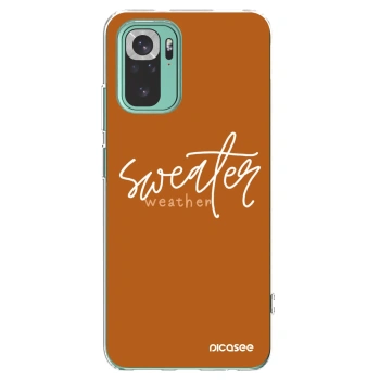 Picasee silikónový prehľadný obal pre Xiaomi Redmi Note 10 Pro - Sweater weather