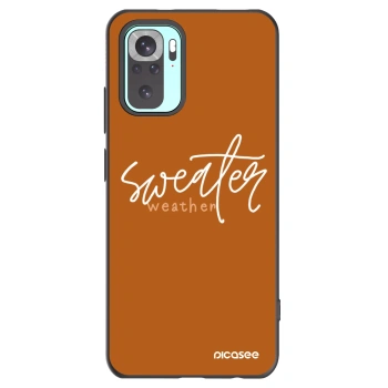 Picasee silikónový čierny obal pre Xiaomi Redmi Note 10 Pro - Sweater weather