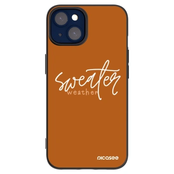 Picasee silikónový čierny obal pre Apple iPhone 14 - Sweater weather