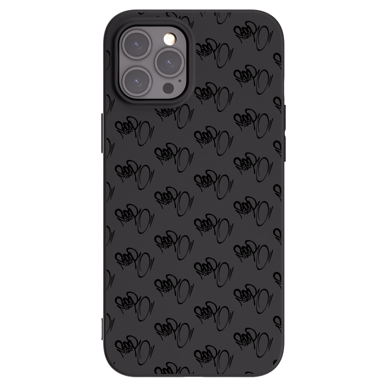 Picasee silikónový čierny obal pre Apple iPhone 12 Pro Max - Separ - Black On Black 1