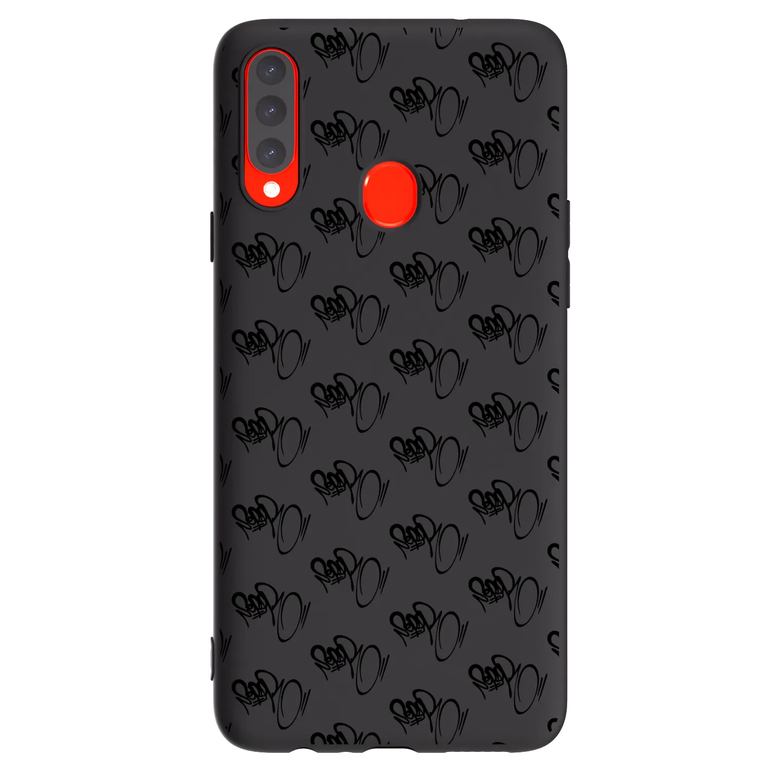Picasee silikónový čierny obal pre Samsung Galaxy A20s - Separ - Black On Black 1