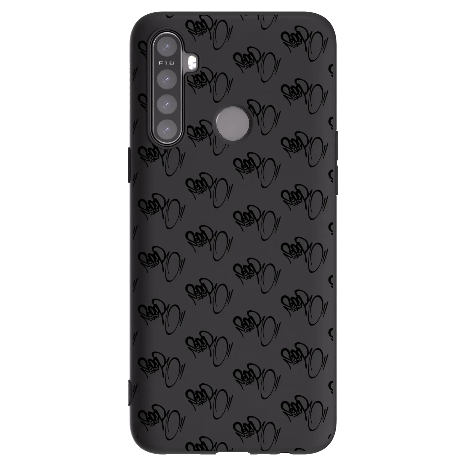 Picasee silikónový čierny obal pre Realme 6i - Separ - Black On Black 1